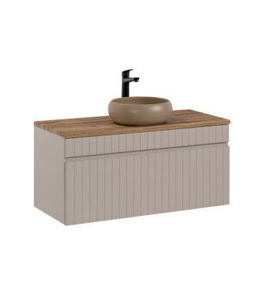 Zestaw meblowy 100cm z blatem i umywalką nablatową Wiki Iconic Cashmere Comad (SET - ICC B 100 CM WIKI-MC)