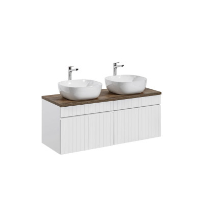 Zestaw meblowy 160cm z blatem i 2 umywalkami nablatowymi Smile Iconic White Comad (SET ICW-B 160 CM 6254)