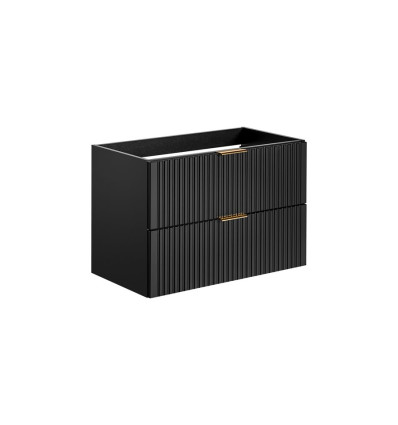 Szafka pod umywalkę 80cm 2 szuflady Adel Black Comad (ADEL BLACK 82-80-B-2S)