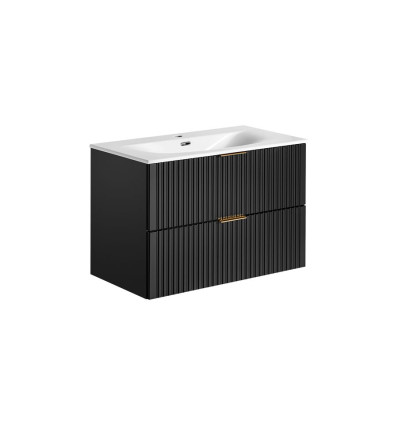 Szafka z umywalką 80 cm Adel Black Comad (SET -ADB SKY 80 CM)