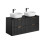 Zestaw meblowy 120cm z umywalkami nablatowymi Adel Black Comad (SET -ADB B 120 CM SMILE 40)