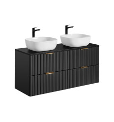 Zestaw meblowy 120cm z umywalkami nablatowymi Adel Black Comad (SET -ADB B 120 CM SMILE 40)