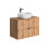 Zestaw meblowy 80 cm z blatem i umywalką nablatową Smile Adel Oak Comad (SET -ADO B 80 CM SMILE 40)