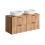 Zestaw meblowy 120cm z blatem i 2 umywalkami nablatowymi Smile Adel Oak Comad (SET -ADO B 120 CM SMILE 40)