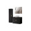 Zestaw meblowy 80cm z umywalką nablatową, szafką wysoką i lustrem Adel Black Comad (SET -ADB B 80 CM SMILE 40 3)