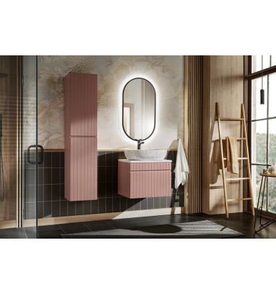 Zestaw meblowy 60cm z umywalką nablatową, szafką wysoką i lustrem Iconic Rose Comad (SET -ICR B 60 CM LILI-MW21 1)