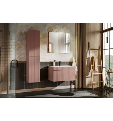 Zestaw meblowy 80cm z umywalką, szafką wysoką i lustrem Iconic Rose Comad (SET -ICR SKY 80 CM 2)