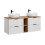 Zestaw meblowy 140cm z blatem i 2 umywalkami nablatowymi Smile Adel White Comad (SET -ADW B 140 CM UN 6252 81-01 WOTAN)