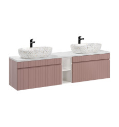 Zestaw meblowy 180cm z umywalkami nablatowymi Iconic Rose Comad (SET -ICR B 180 CM LILI-MW21 81-01 WHITE)