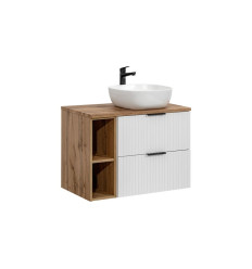 Zestaw meblowy 80cm z blatem i umywalką nablatową Smile Adel White Comad (SET -ADW B 80 CM UN 6252 81-01 WOTAN)