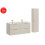 Zestaw meblowy 120cm z umywalką SKY i szafką wysoką Adel Cashmere Comad (SET-ADC 120CM SKY HIGH CABINET)