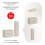 Zestaw meblowy 80 cm z blatem i szafką wysoką Adel Cashmere Comad (SET-ADC B CASHMERE 80CM HIGH CABINET)