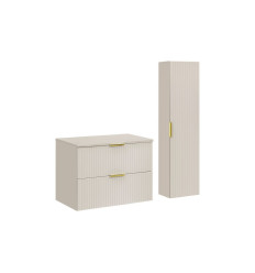 Zestaw meblowy 80 cm z blatem i szafką wysoką Adel Cashmere Comad (SET-ADC B CASHMERE 80CM HIGH CABINET)