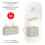 Zestaw meblowy 120cm z blatem i 2 umywalkami nablatowymi Smile Adel Cashmere Comad (SET-ADC B CASHMERE 120CM SMILE 40)
