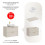 Zestaw meblowy 80 cm z blatem i umywalką nablatową Smile Adel Cashmere Comad (SET-ADC B CASHMERE 80CM SMILE 40)