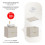 Zestaw meblowy 60 cm z blatem i umywalką nablatową Smile Adel Cashmere Comad (SET-ADC B CASHMERE 60CM SMILE 40)