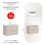 Szafka z umywalką SKY 80 cm Adel Cashmere Comad (SET-ADC 80CM SKY)