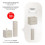 Zestaw meblowy 60 cm z umywalką meblową SKY i szafką wysoką Adel Cashmere Comad (SET-ADC 60CM SKY HIGH CABINET)