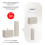 Zestaw meblowy 80cm z umywalką SKY i szafką wysoką Adel Cashmere Comad (SET-ADC 80CM SKY HIGH CABINET)
