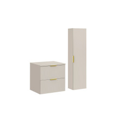 Zestaw meblowy 60cm z blatem i szafką wysoką Adel Cashmere Comad (SET-ADC B CASHMERE 60CM HIGH CABINET)