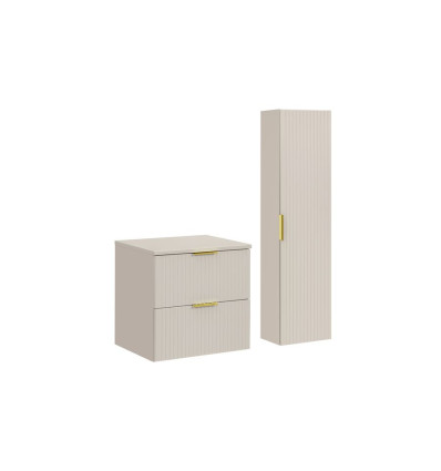 Zestaw meblowy 60cm z blatem i szafką wysoką Adel Cashmere Comad (SET-ADC B CASHMERE 60CM HIGH CABINET)