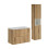 Zestaw meblowy 80cm z blatem i szafką wysoką Nova Oak Comad (SET-NOA B WHITE 80CM S HC)