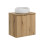 Zestaw meblowy 60cm z blatem i umywalką nablatową Wiki Nova Oak Comad (SET-NOA B OAK 60CM D UN WIKI SW)
