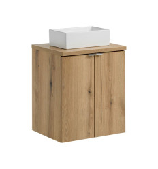 Zestaw meblowy 50cm z blatem i umywalką nablatową Gaja Nova Oak Comad (SET-NOA B OAK 50CM D UN GAJA 35 SW)