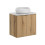 Zestaw meblowy 60cm z blatem i umywalką nablatową Wiki Nova Oak Comad (SET-NOA B WHITE 60CM D UN WIKI SW)