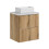 Zestaw meblowy 50cm z blatem i umywalką nablatową Gaja Nova Oak Comad (SET-NOA B WHITE 50CM S UN GAJA 35 SW)