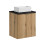 Zestaw meblowy 50cm z blatem i umywalką nablatową Gaja Nova Oak Comad (SET-NOA B BLACK 50CM D UN GAJA 35 SW)