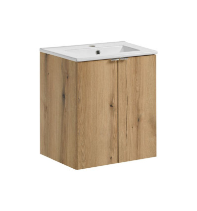 Zestaw meblowy 50cm z umywalką meblową Dance Nova Oak Comad (SET-NOA 50CM D DANCE)
