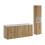 Zestaw meblowy 140cm z blatem i szafką wysoką Nova Oak Comad (SET-NOA B WHITE 140CM S HC)