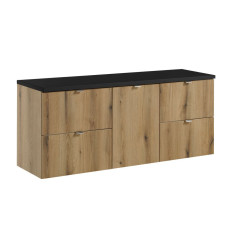 Zestaw meblowy 140cm z blatem Nova Oak Comad (SET-NOA B BLACK 140CM S)