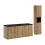 Zestaw meblowy 140cm z blatem i szafką wysoką Nova Oak Comad (SET-NOA B BLACK 140CM S HC)