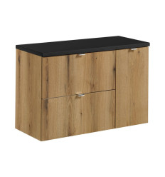 Zestaw meblowy 90cm z blatem Nova Oak Comad (SET-NOA B BLACK 90CM S)