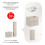 Zestaw meblowy 60cm z umywalką Lava i szafką wysoką Dalia Cashmere Comad (SET-DC 60CM UM LAVA WH HC)