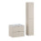 Zestaw meblowy 60cm z umywalką Lava i szafką wysoką Dalia Cashmere Comad (SET-DC 60CM UM LAVA WH HC)