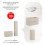 Zestaw meblowy 80 cm z umywalką Lava i szafką wysoką Dalia Cashmere Comad (SET-DC 80CM UM LAVA WH HC)