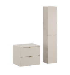 Zestaw meblowy 60 cm z blatem i szafką wysoką Dalia Cashmere Comad (SET-DC B 60CM HC)