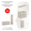 Zestaw meblowy 120cm z blatem i szafką wysoką Dalia Cashmere Comad (SET-DC B 120CM HC)