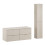 Zestaw meblowy 120cm z blatem i szafką wysoką Dalia Cashmere Comad (SET-DC B 120CM HC)