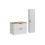 Zestaw meblowy 80cm z blatem i szafką wysoką Adel White Comad (SET-ADW B WOTAN 80CM HC)