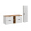 Zestaw meblowy 140cm z blatem i szafką wysoką Adel White Comad (SET-ADW B WOTAN 140CM HC)