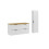 Zestaw meblowy 120cm z blatem i szafką wysoką Adel White Comad (SET-ADW B ARTISAN 120CM HC)