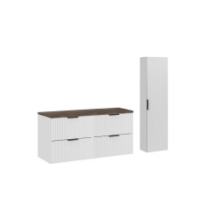 Zestaw meblowy 120cm z blatem i szafką wysoką Adel White Comad (SET-ADW B VINTAGE 120CM HC)