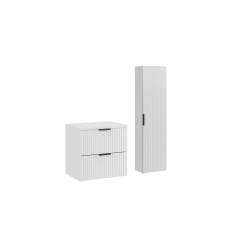 Zestaw meblowy 60 cm z blatem i szafką wysoką Adel White Comad (SET-ADW B WHITE 60CM HC)