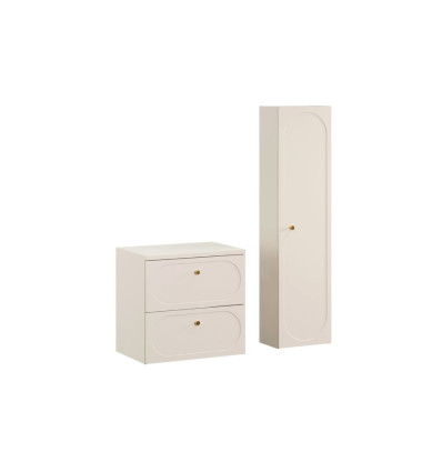 Zestaw meblowy 60cm z blatem i szafką wysoką Donna Sand Comad (SET-DS B SAND 60CM HC)