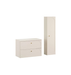 Zestaw meblowy 80cm z blatem i szafką wysoką Donna Sand Comad (SET-DS B SAND 80CM HC)