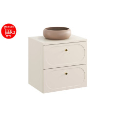Zestaw meblowy 60cm z blatem i umywalką nablatową Wiki Donna Sand Comad (SET-DS B SAND 60CM UN WIKI MC)